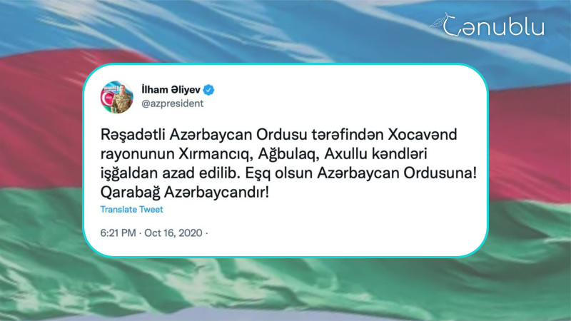 Vətən müharibəsinin xronikası: 16 oktyabr