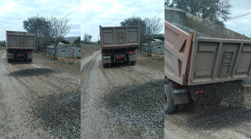 Cəlilabadda yolların təmiri davam edir