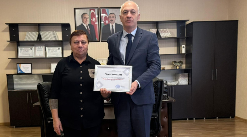 Lənkəranlı direktor fəxri fərmanla təltif edildi