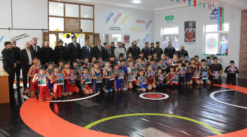 Masallıda Güləş İdman zalının açılışı olub