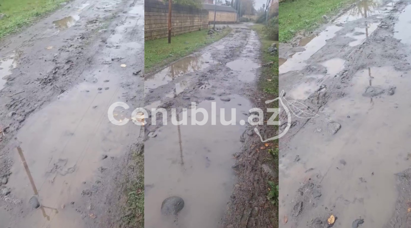 Lənkəranın bu kəndinin küçələri keçilməz vəziyyətdədir - ŞİKAYƏT - VİDEO