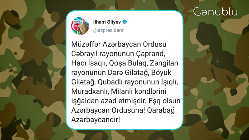 Vətən müharibəsinin xronikası: 2 noyabr