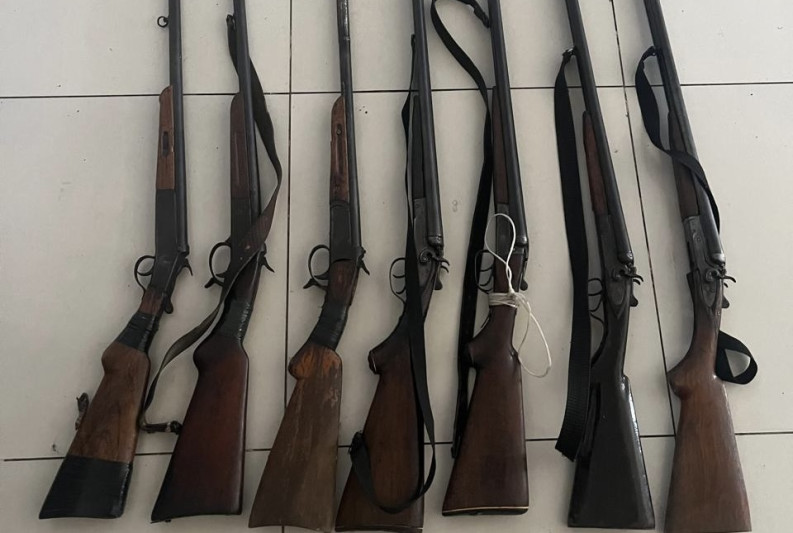 Cəlilabadda qanunsuz saxlanılan silahlar polisə təhvil verilib