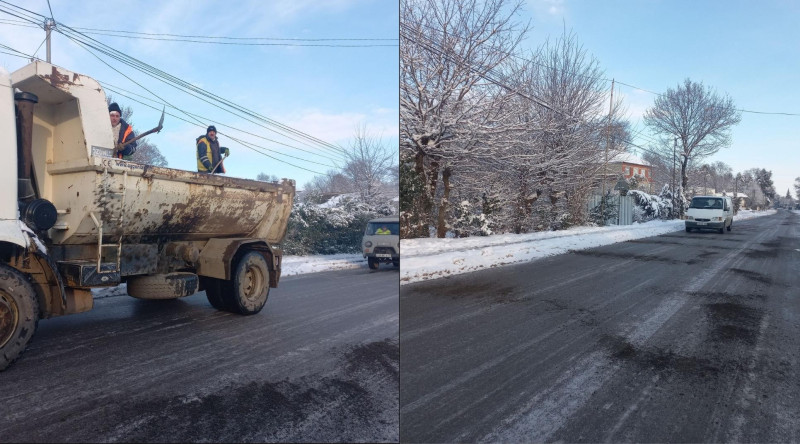 Masallıda yollar buzdan təmizlənir