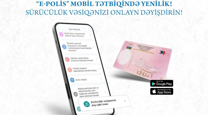 Vətəndaşlar sürücülük vəsiqələrini onlayn yeniləyə biləcəklər