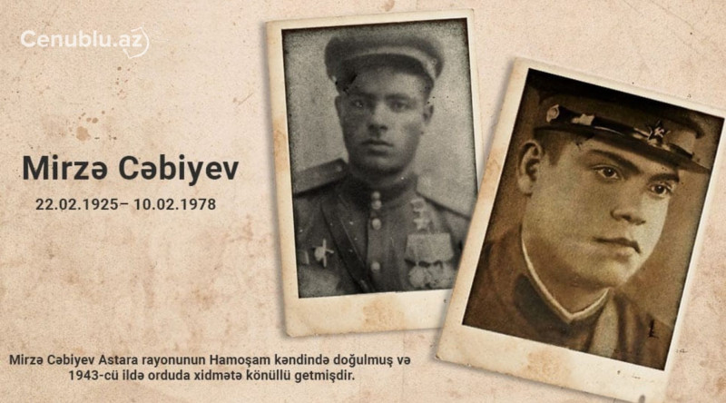 Bu gün Sovet İttifaqı Qəhrəmanı Mirzə Cəbiyevin anım günüdür