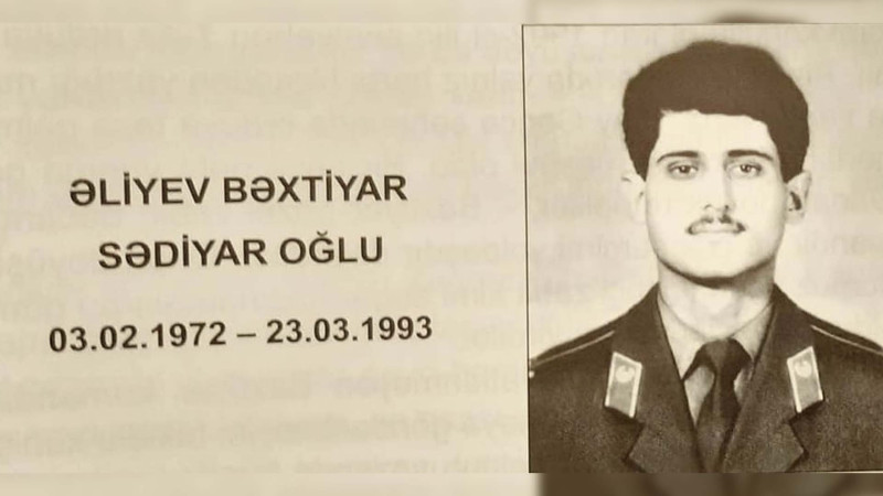 Şəhid Bəxtiyar Əliyevin ölümündən 32 il ötür