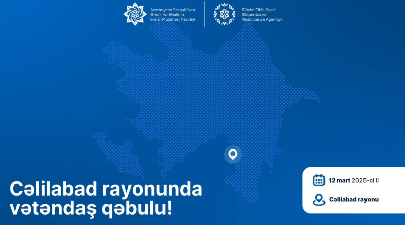 Agentlik sədri Cəlilabadda vətəndaşları qəbul edəcək