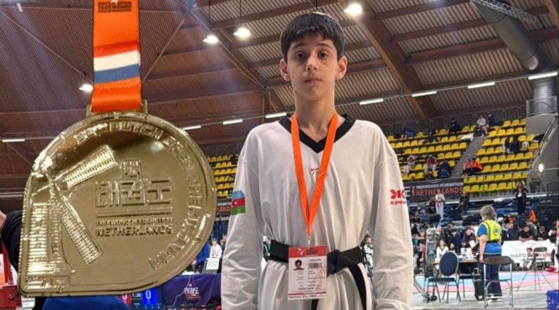 Masallı taekvondoçusu Niderlanddan medalla qayıtdı