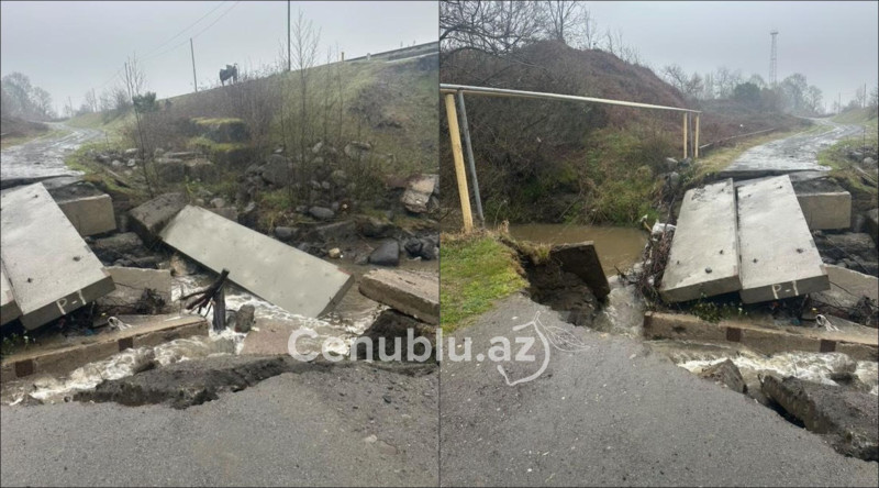 Lənkəranın sel aparmış körpüsü hələ də təmirsizdir - FOTO