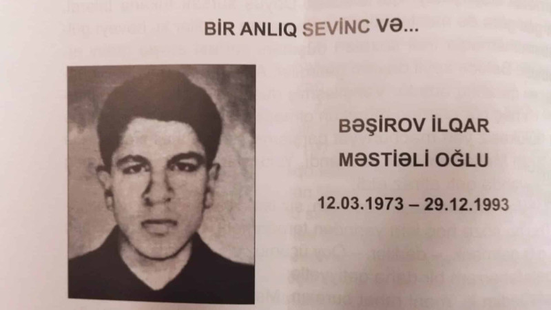 Bu gün astaralı şəhid İlqar Bəşirovun ad günüdür