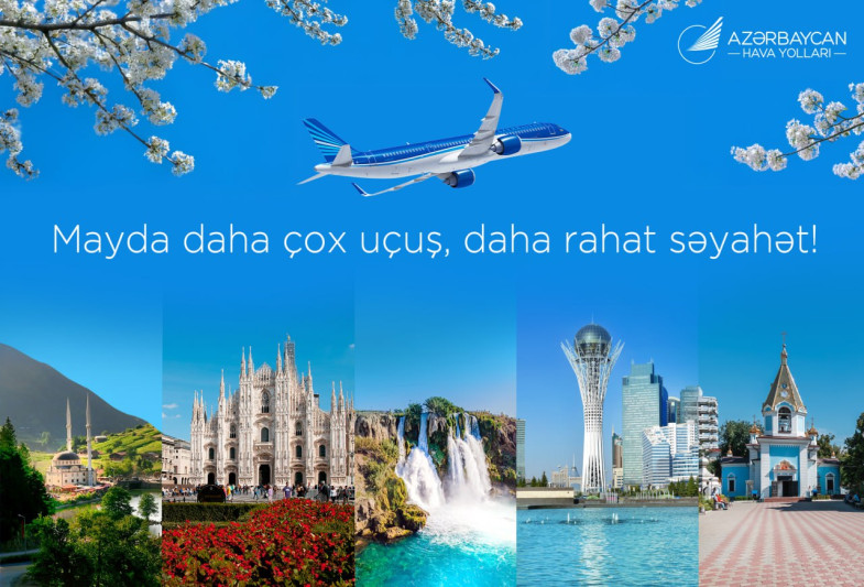 AZAL may ayında bir sıra istiqamətlərdə uçuşların sayını artırır