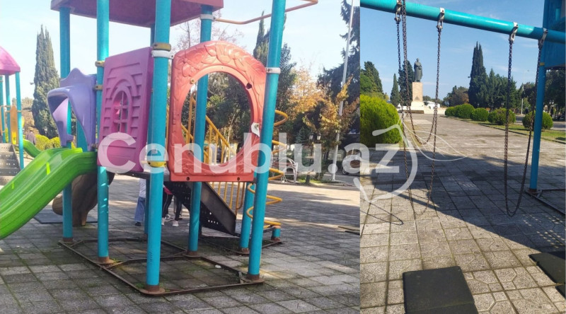 Lənkəranda park baxımsız vəziyyətdədir - FOTO