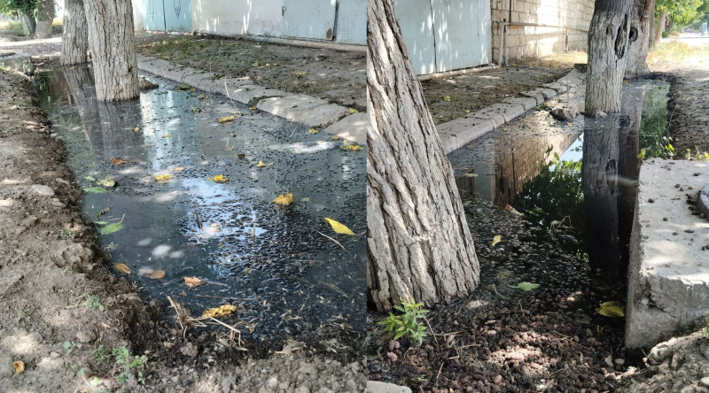 Biləsuvarda kanalizasiya “fontan” vurur - ŞİKAYƏT