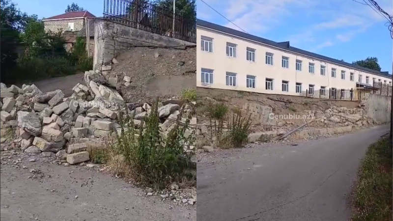 Lerikdə məktəb hasarı bir ildir bərpa olunmur