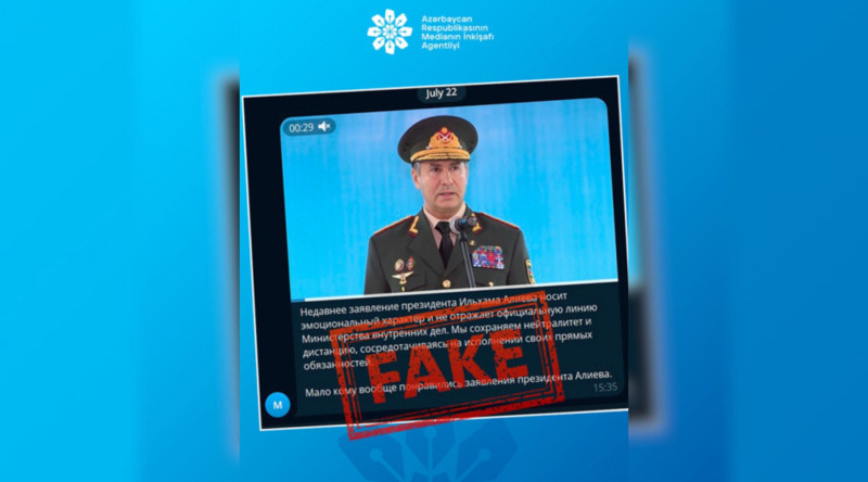MEDİA: Azərbaycan daxili işlər naziri adından saxta açıqlama yayılıb
