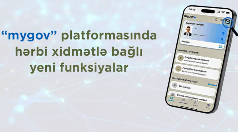 “Mygov”da hərbi xidmətlə bağlı yeni funksiya