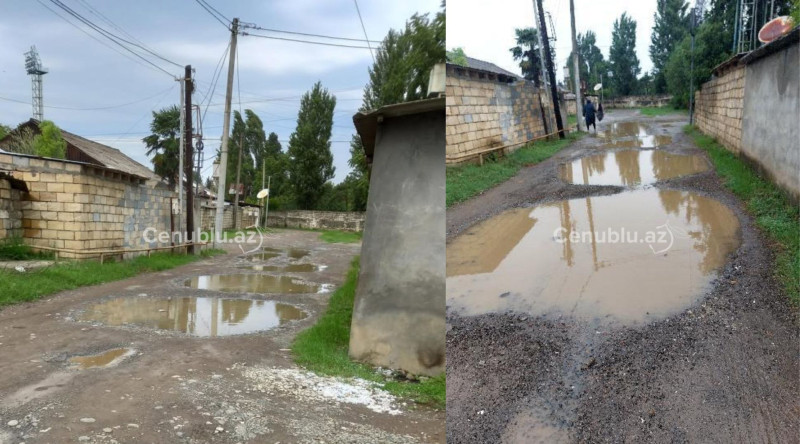 Lənkəranda bitməyən yolsuzluq problemi - VİDEO