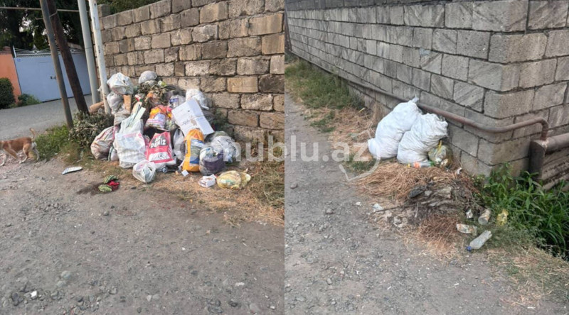 Lənkəranda 2 həftədir tullantılar küçədədir