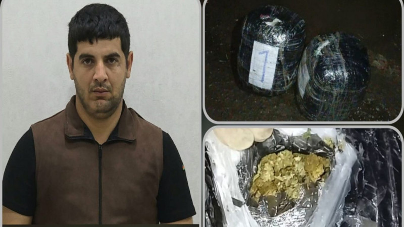 Astarada narkokuryerdən 8 kiloqram marixuana aşkarlanıb