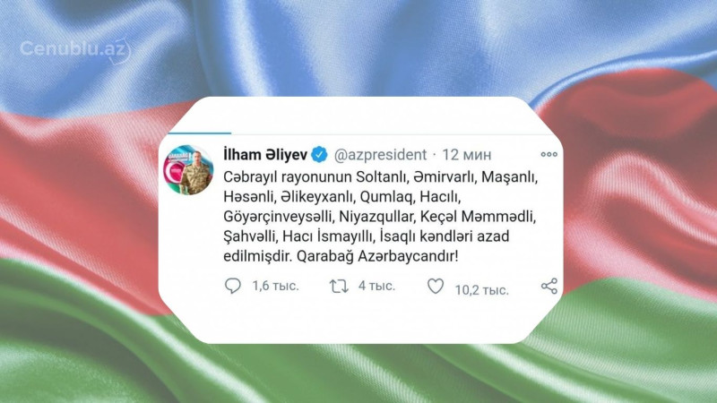 19 oktyabr 2020-ci il: Vətən müharibəsinin 23-cü günü