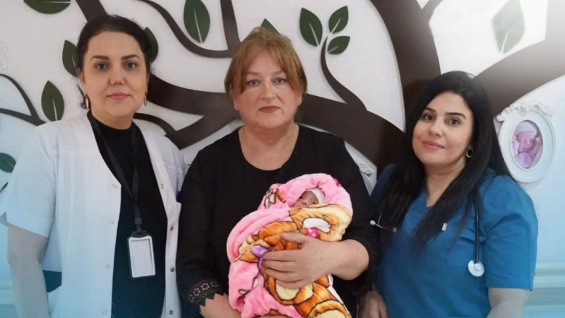 59 yaşlı Masallı sakini ana oldu