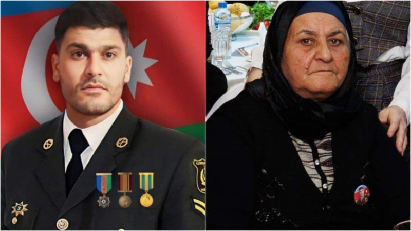 Şəhid oğlunun tabutu önündə qurban kəsdirən ana VƏFAT ETDİ