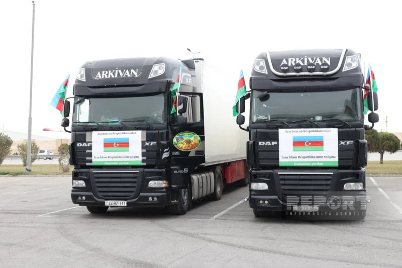 Azərbaycandan İrana növbəti humanitar yardım yola salınıb - YENİLƏNİB