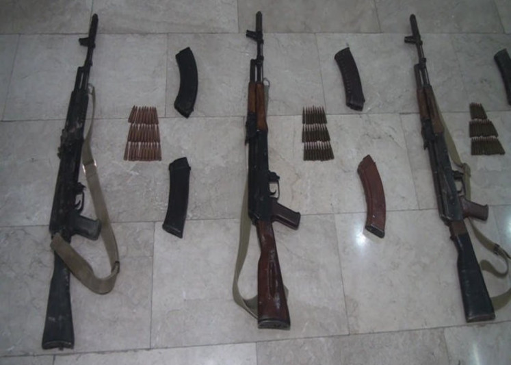 DİN ötən gün aşkar olunan silah-sursatın sayını açıqladı