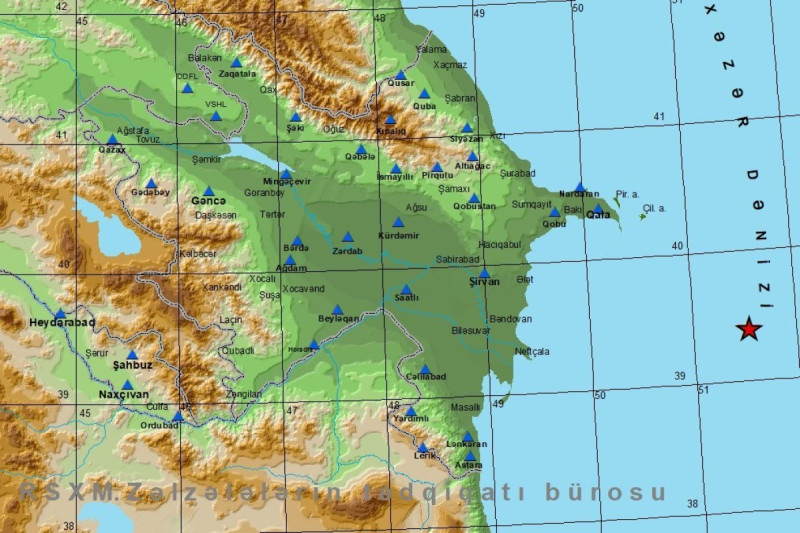 Xəzərdə zəlzələ olub