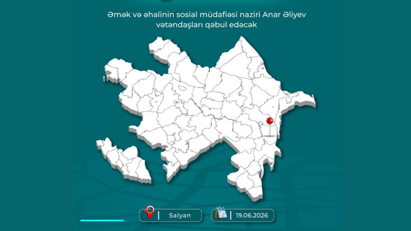 Nazir Anar Əliyev Salyanda vətəndaşları qəbul edəcək