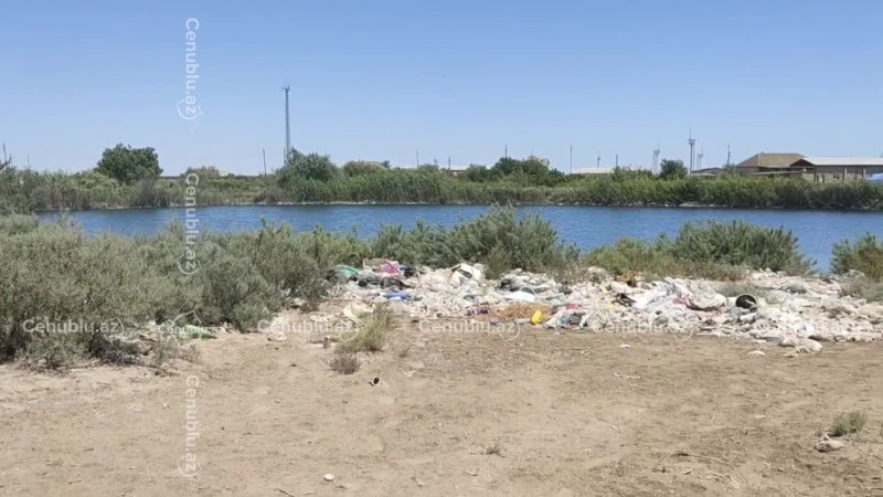 Salyanda ekoloji fəlakət: Göl sahili zibilliyə çevrilib