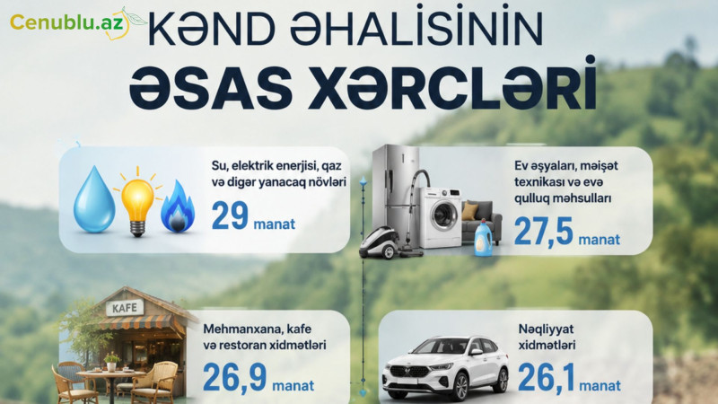 Kənd sakinləri pullarını ən çox nəyə xərcləyir?