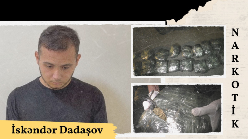 25 yaşlı kişi 18 kilo narkotiklə saxlanıldı