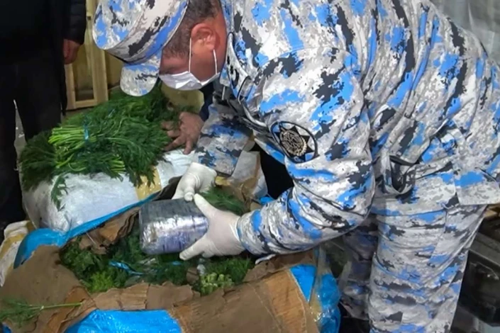 İrandan Rusiyaya göyərti aparan TIR-da narkotik aşkarlandı