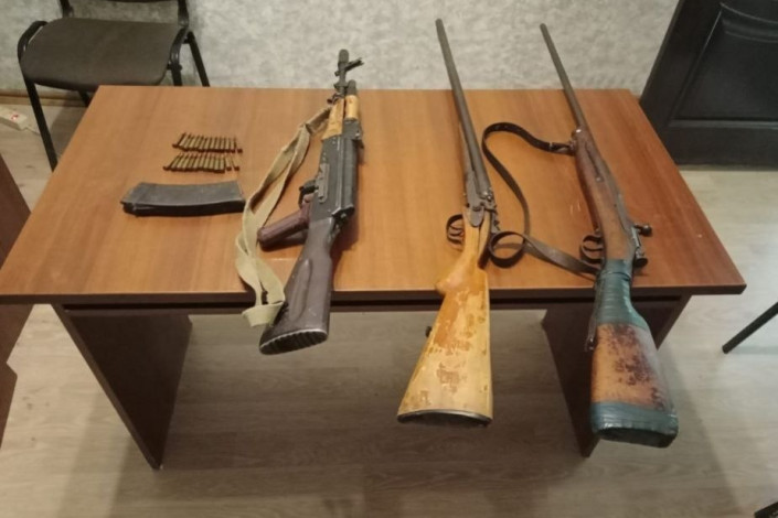 DİN ötən gün aşkar edilərək götürülən silah-sursatın sayını açıqlayıb