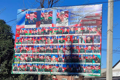 Lənkəran: şəhid xanımı şəhidlərimizin adına xatirə lövhəsi hazırlayıb