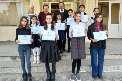 Astaralı məktəblilərə Təşəkkürnamə təqdim edilib