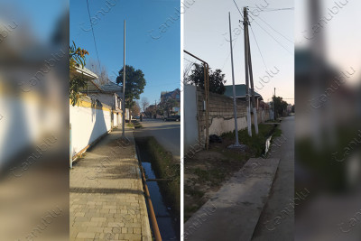 Lənkəranın əksər küçələrində işıq dirəkləri quraşdırılıb