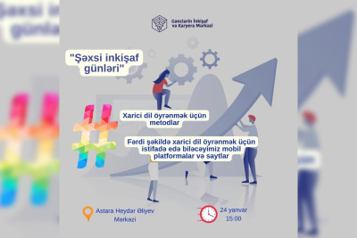 Astara GİKM gəncləri "Şəxsi inkişaf günləri" layihəsinə dəvət edir