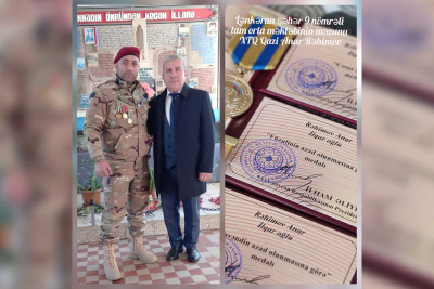 Lənkəranlı Vətən müharibəsi iştirakçısı oxuduğu məktəbi ziyarət edib