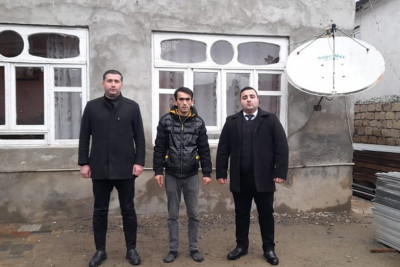 Masallı: gənclər Vətən müharibəsi iştirakçısı Əfqan Əliyevi ziyarət ediblər