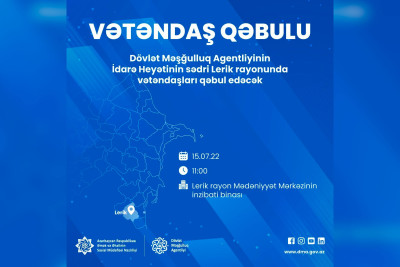 Dövlət Məşğulluq Agentliyinin vəzifəli şəxsi vətəndaşları qəbul edəcək