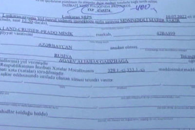 Lənkəran: sürücü alkoqolsuz pivə içdiyini və haqsız cərimələndiyini iddia edir