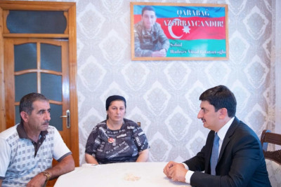 Masallı: fəxrimiz Vüsal Hadıyevin ailəsinin qayğıları ilə maraqlanılıb