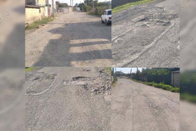 Lənkəran: Şıxəkəran kəndinin asfaltsız yollarında çuxurlar əmələ gəlib