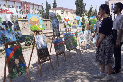 Astara: Heydər parkında açıq sərgi təşkil olunub