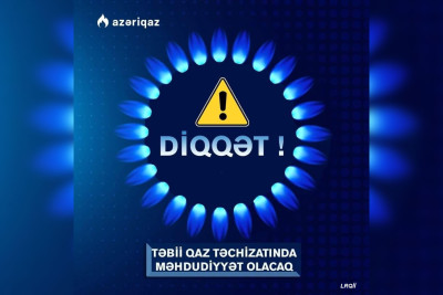 Astara: bu gün şəhərin bir sıra küçələrində qaz olmayacaq