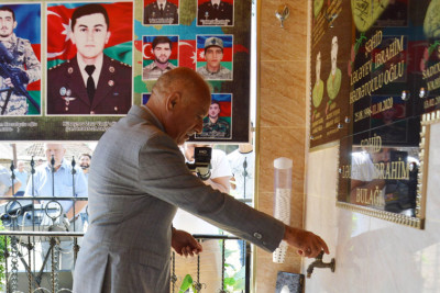 Masallı: şəhid İbrahim Lələyevin adına bulaq açılıb