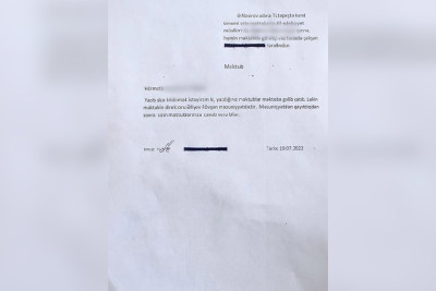 Lənkəran: direktora ünvanlanan məktuba qarovulçu cavab verib